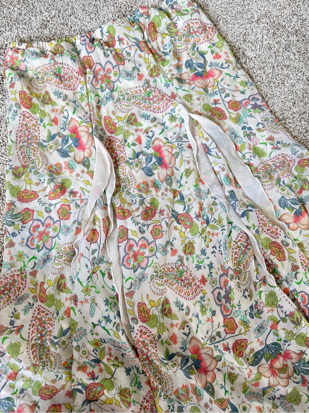 Fairy Floral paisley midi skirt